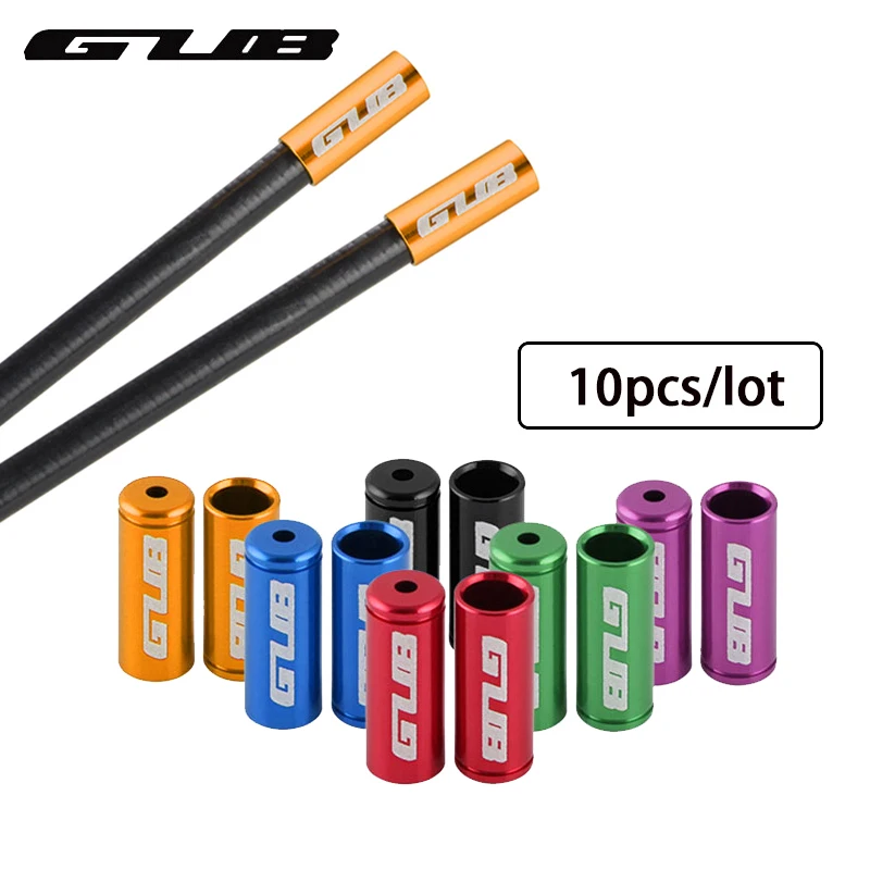 

GUB 10pcs Aluminium Bicycle Shift Brake Cable Cap MTB Road Bike Brake/Shift Wire Tube Cable Protector End Tip Cap Bicycle Parts