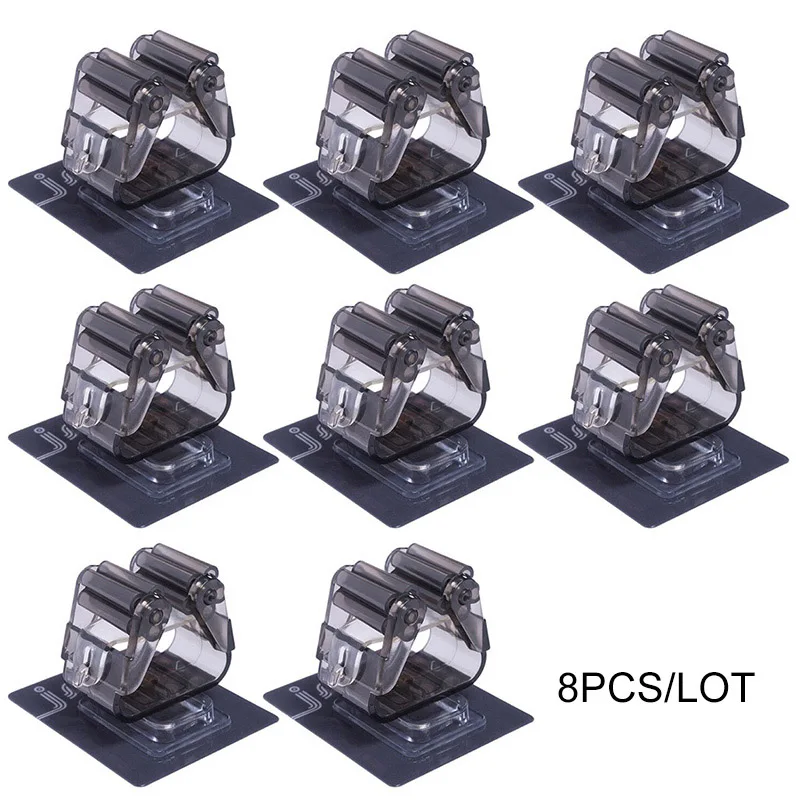 8pcs 8 шт./лот подставка для швабры держатель настенный метла вешалка для хранения вешалок Швабра клей крюк кухня ванная комната аксессуары инструменты - Цвет: 8pcs