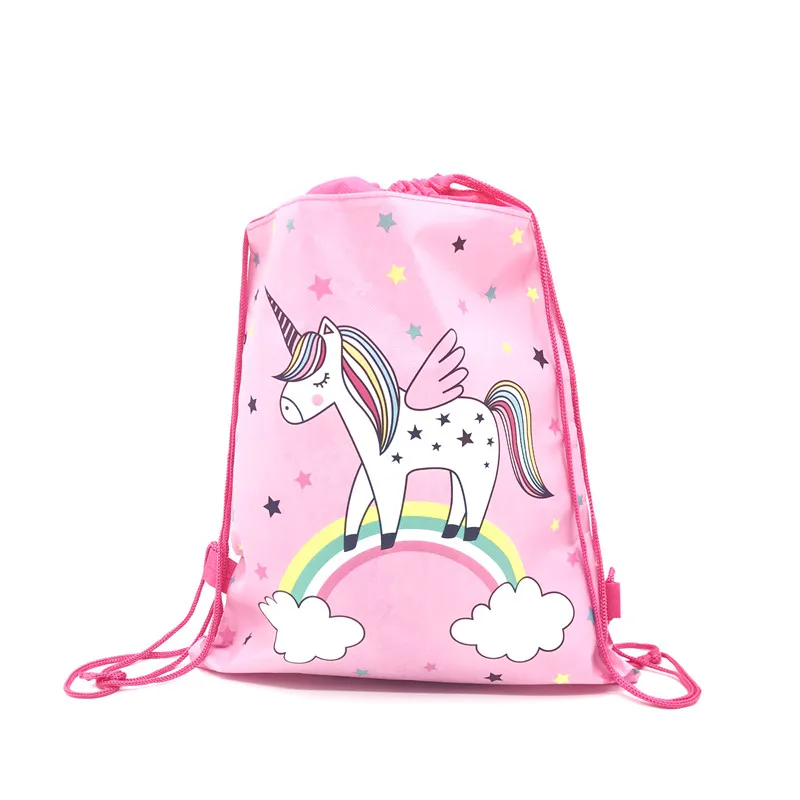 8Pcs/60Pcs Unicorn Drawstring bag for Girls Travel Storage Package School Backpacks Children Birthday Party Favors | Дом и сад
