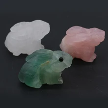 Hot Sale Natural Stone Decoration Rabbit-Shaped Artificial Small Ornament Bed-Room Garden Office Desk Mini Ornaments