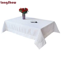 home decorative patchwork design white color large 3 5 meters tablecloth modern jacquard dot cover for coffee table
