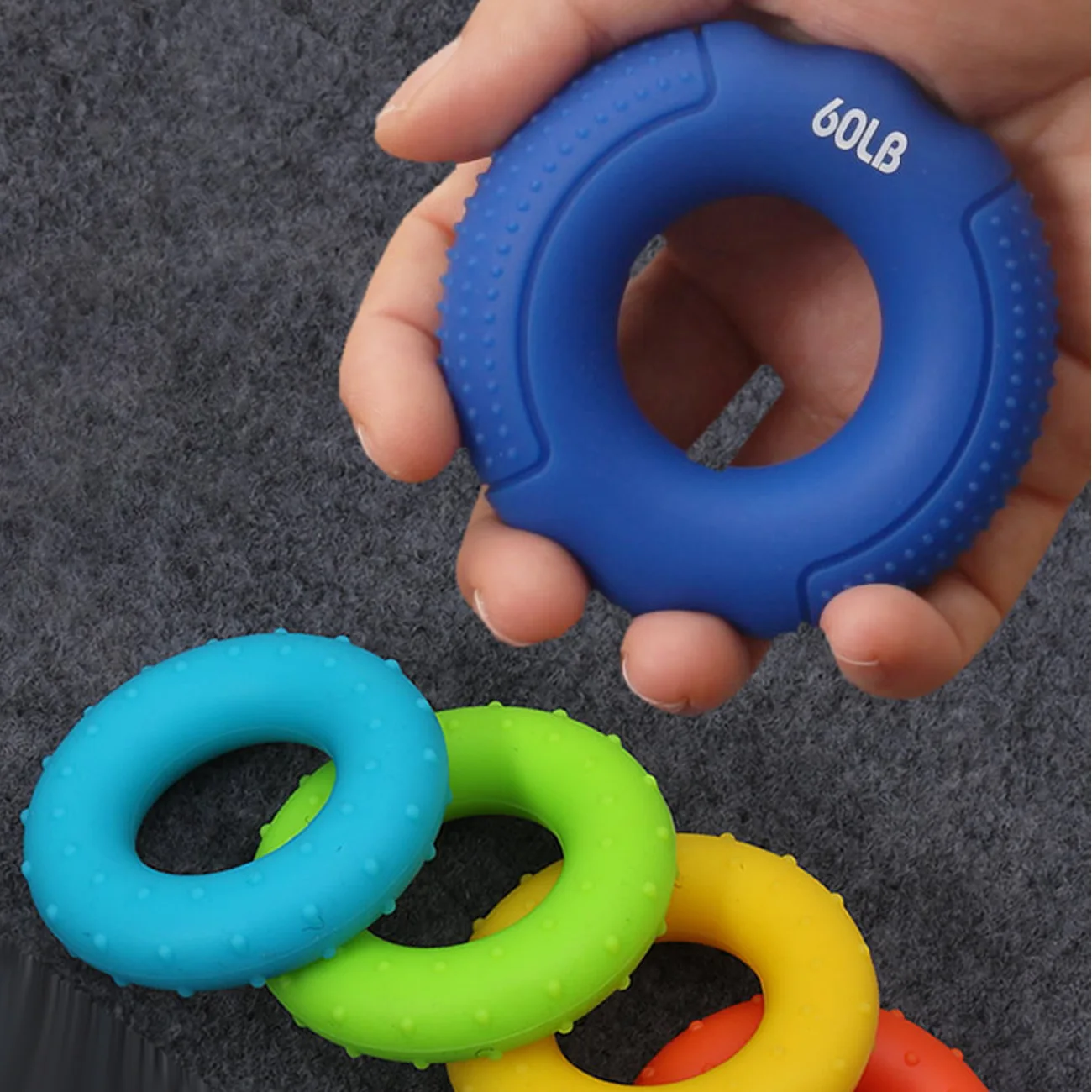 

Hand Gripper Strength Silicone Ring Hand Resistance Finger Stretcher Grip Exercise Forearm Wrist Training Carpal Expander