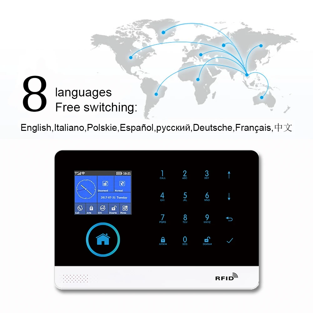 Система охранной сигнализации GauTone PG103 Wi Fi 3G GPRS для iOS и Android|Комплекты