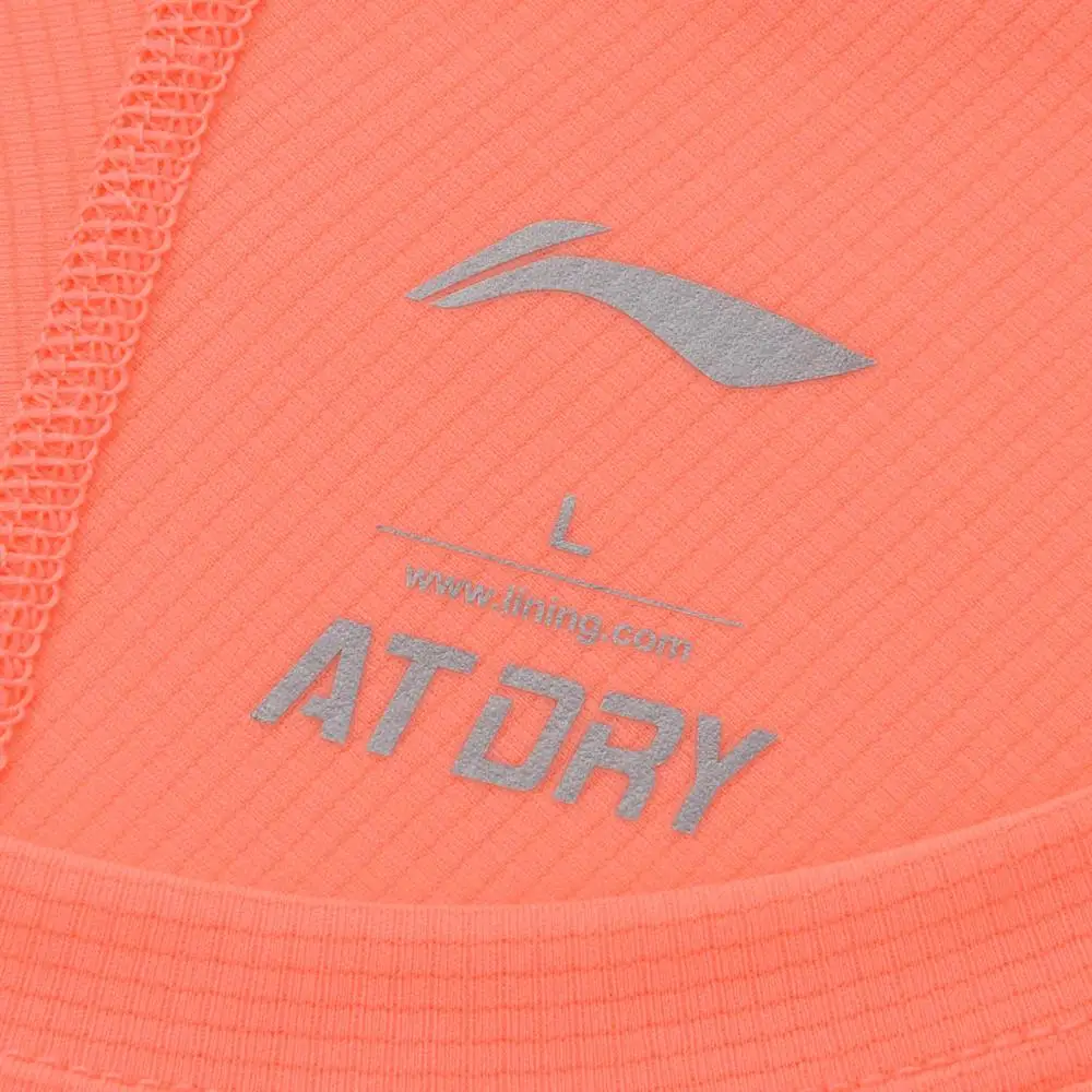 Женские футболки для бега Li-ning 100% полиэстер дышащая подкладка удобная спортивная