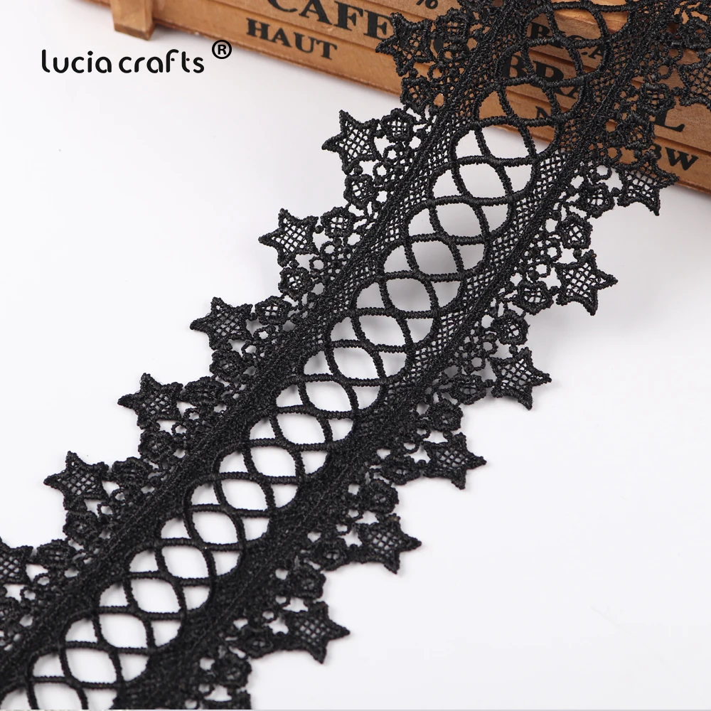 Lucia Cratft 78 мм 1y вышитая кружевная ткань Декор одежды DIY Швейные материалы P0415 | Дом и