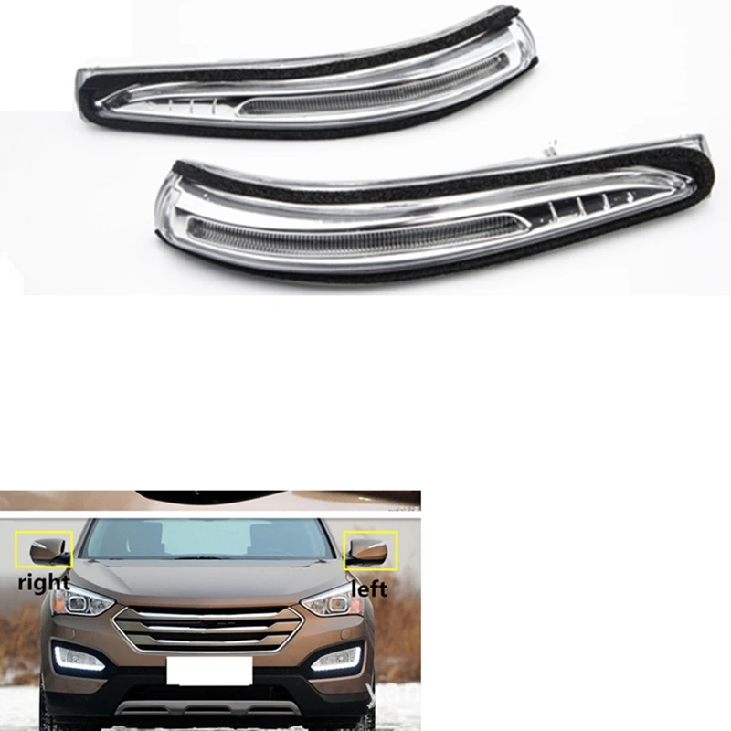 

Rearview Mirror Lamp Turning Signal LED Light Side Lamp Flashing Lights for Hyundai IX45 2013-2017 SANTAFE XL