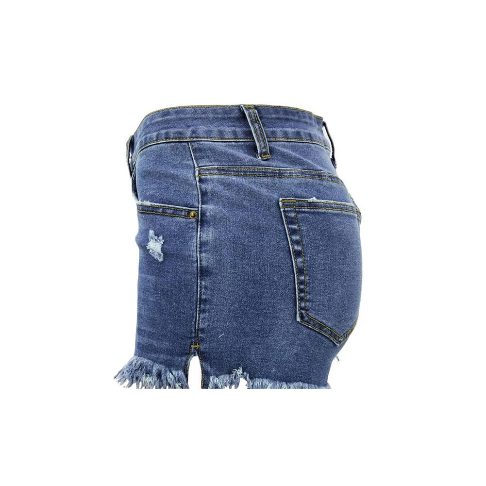Хит лета женские короткие стильные летние шорты с карманами рваные Боковым