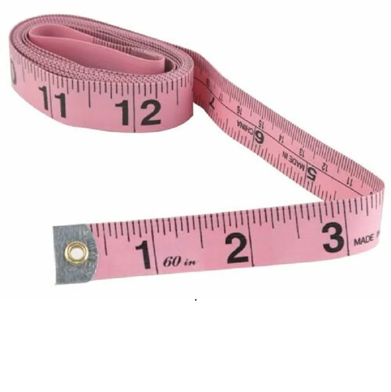 

150cm/60" Body Measuring Ruler Sewing Tailor Tape Measure Centimeter Meter Sewing Measuring Tape Soft Pink Color