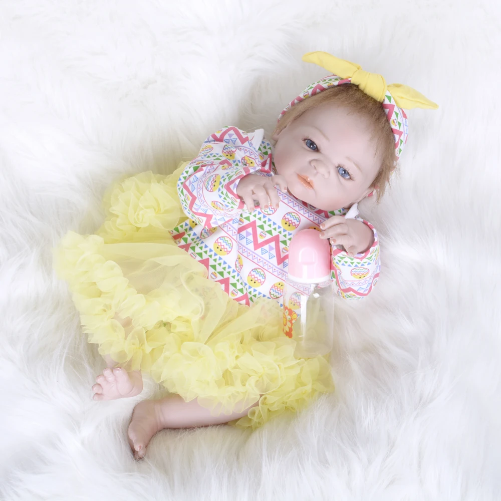 22 дюйма реалистичные куклы Bebe Reborn прекрасные новые силиконовые игрушки ручной