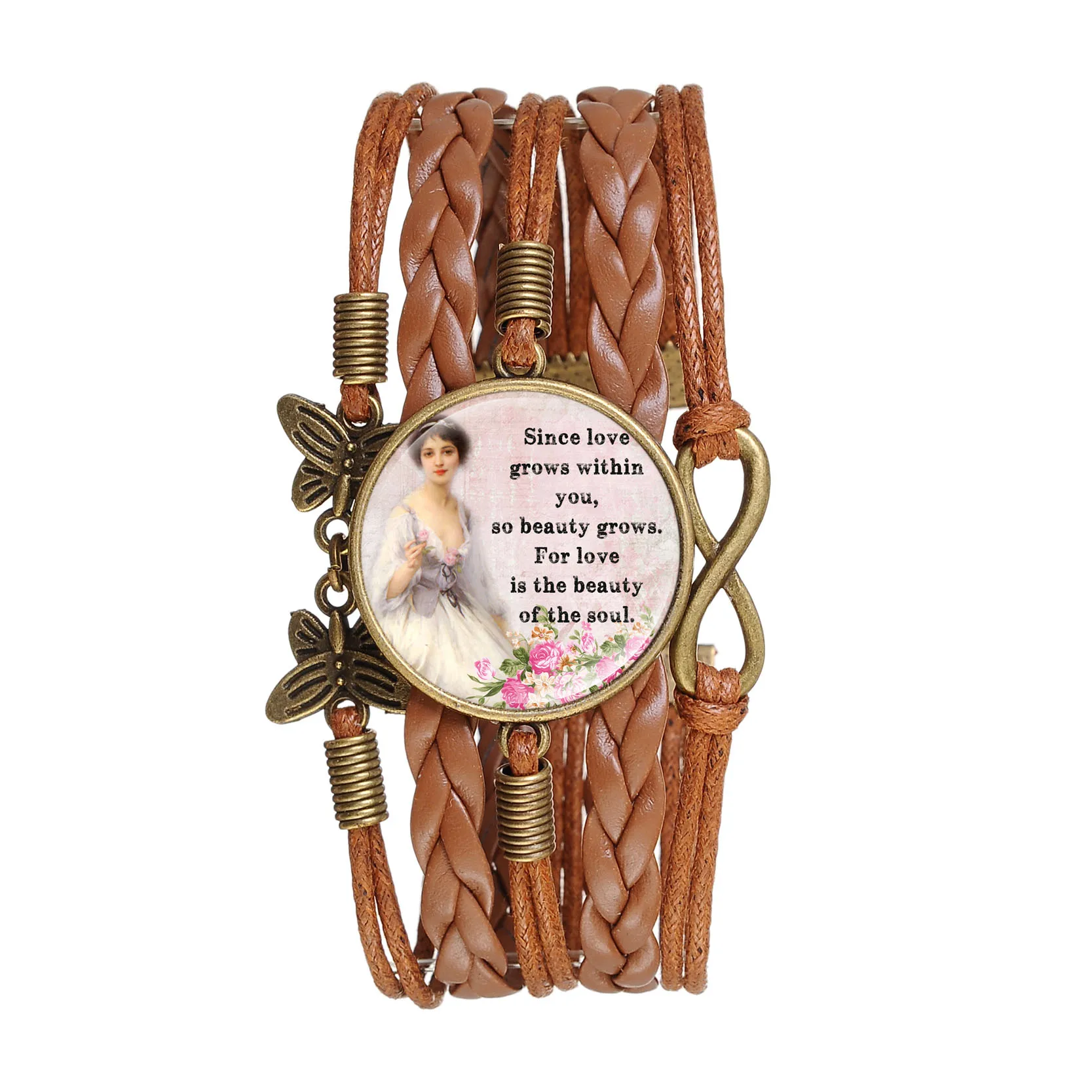 Новое поступление модный Многослойный кожаный браслет в стиле ретро ручная