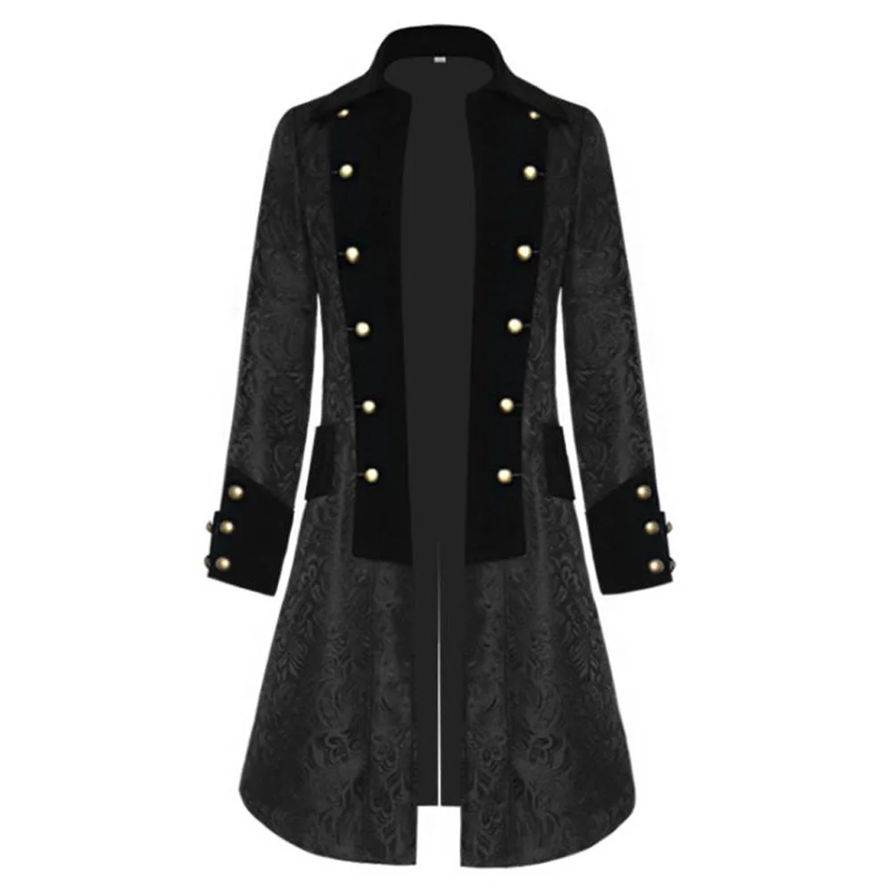 Тренчкот мужской в стиле стимпанк верхняя одежда винтажном Виктория эдвардиана