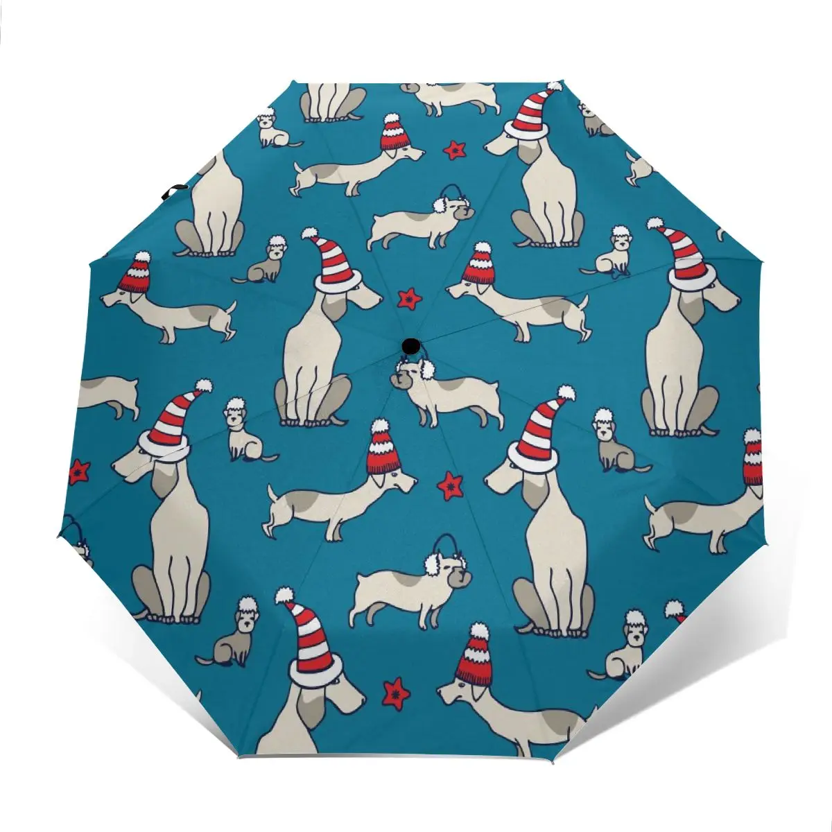 

Ветроустойчивый полностью автоматический зонт, Рождественский зонт для собак от дождя, 3 складных зонта, дорожный автомобильный зонт