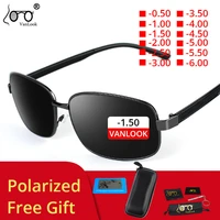 myopia sunglasses with diopters polarized fishing rectangle sun glasses for men women 0 50 4 00 4 50 5 00 5 50 6 00