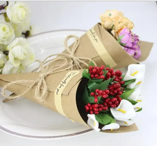 100 шт. упаковочный пакет конусные бумажные пакеты плитка шоколада сладкая