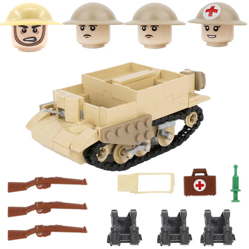 WW2 военный Британский Bren бронированный автомобиль строительные блоки британская