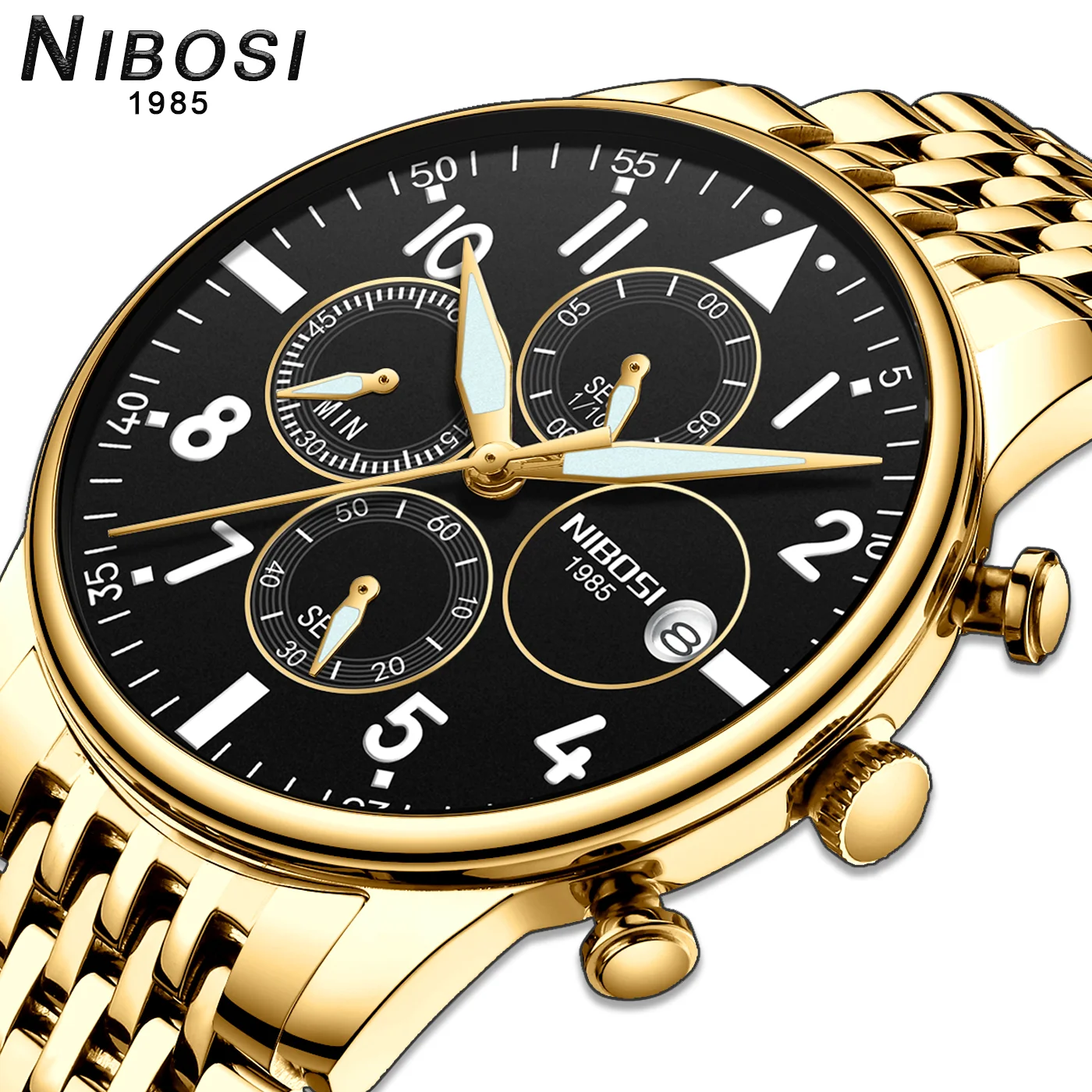 NIBOSI Relogio Masculino Мужские кварцевые наручные часы люксовый бренд мужские модные