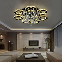 crystal led ceiling chandelier light round atmospheric crystal lamp for kitchen lights hanging living room bedroom 108w 97w 56w