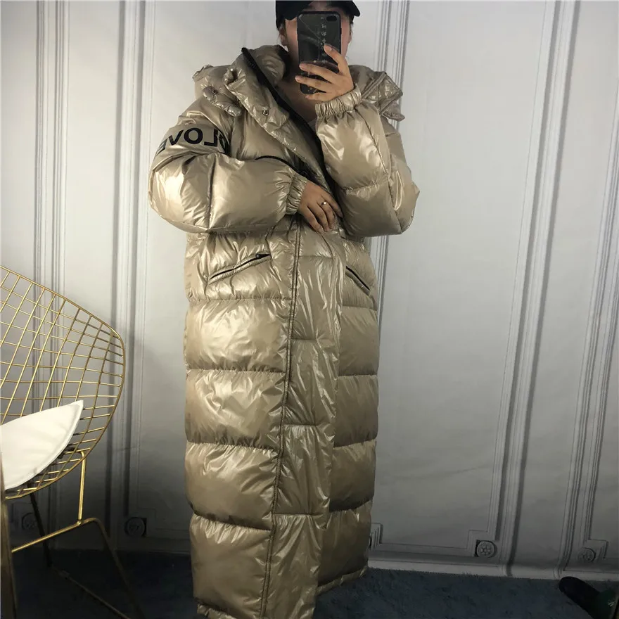 BF зимние пуховые пальто женские Длинные куртки модная яркая парка с капюшоном пуховая куртка женская верхняя одежда теплое водонепроницаемое пальто