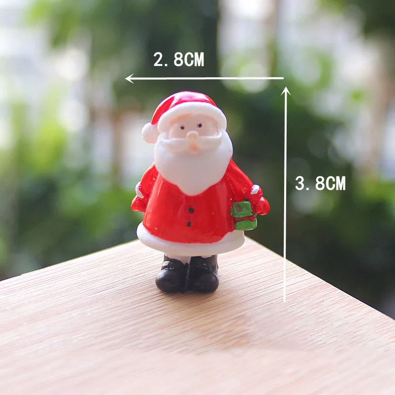 NO3 Santa Claus BAIUFOR Рождественский миниатюрный Санта Клаус сани олень подарок поезд статуэтки для террариума Феи садовый Декор снежный Пейзаж Модель - Цвет: NO3 Santa Claus