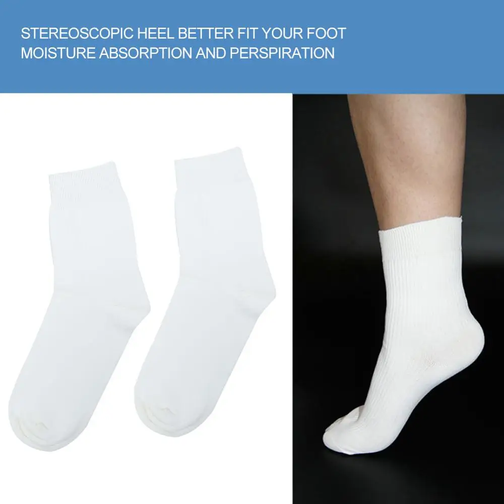 

1 Pair unisex Far Infrared Fiber Nano Socks Breathable Moisture Physiotherapy Health Care foot Nursing Socks White Household New