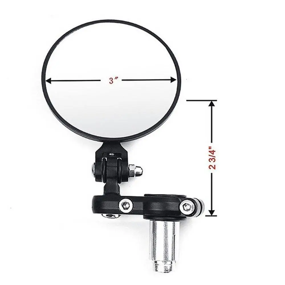 

2Pcs 22mm Motorcycle Circular Rear View Mirror Set Universal Side Mirror Rearview Handle Bar End Side Mirrors Motor Accessories