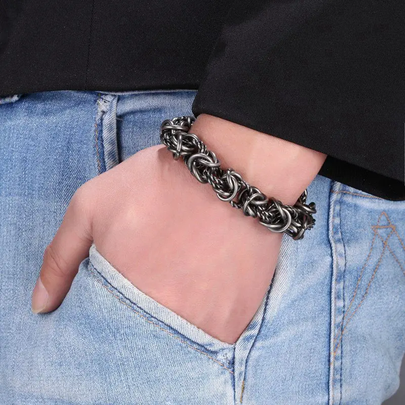 Браслеты-цепочки FORTAFY из нержавеющей стали мужские браслеты ювелирные изделия в