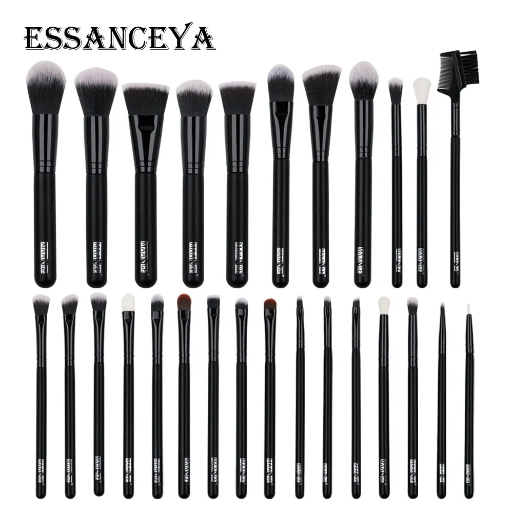 ESSANCEYA 10/27PCS Makeup Brushes Set Foundation Eyeshadow Blending Make Up Brush Tools Soft Synthetic Hair For Beauty | Красота и