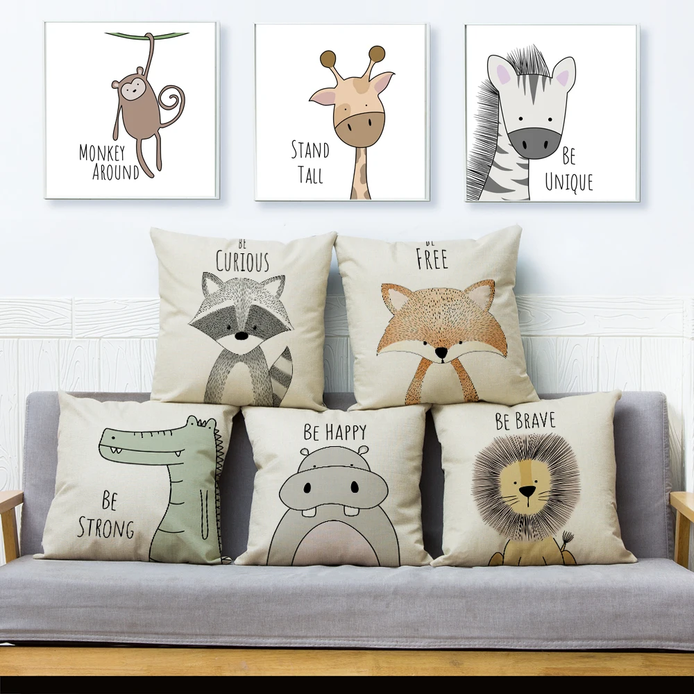 Чехол для подушки в нордическом стиле 45 х45 см | Дом и сад