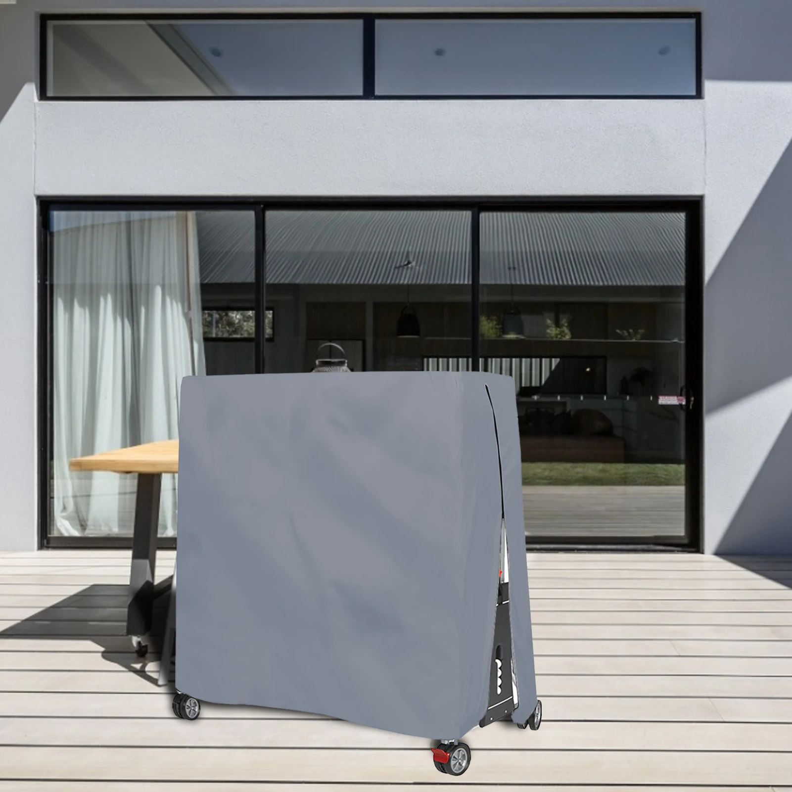 

New Outdoors Folding Ping Pong Table Cover Black Waterproof Anti-Dust Adjustable Ping Pong Table Protector Household Useful