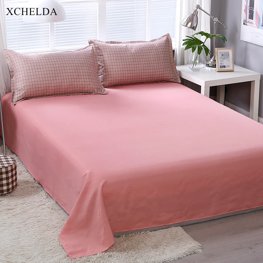 Постельное белье двойной Queen розового цвета в клетку роскошное покрывало для