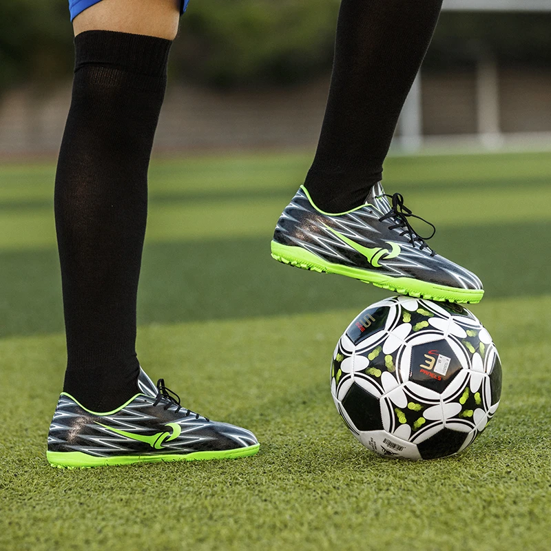 MooYu газон Крытый черные мужские сникерсы Дети бутсы тренировочные футбольные