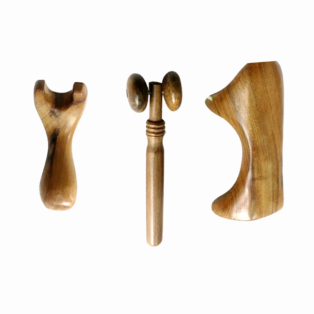 4 шт./компл. душистого дерева Красота массаж лица расслабиться скребком гуаша