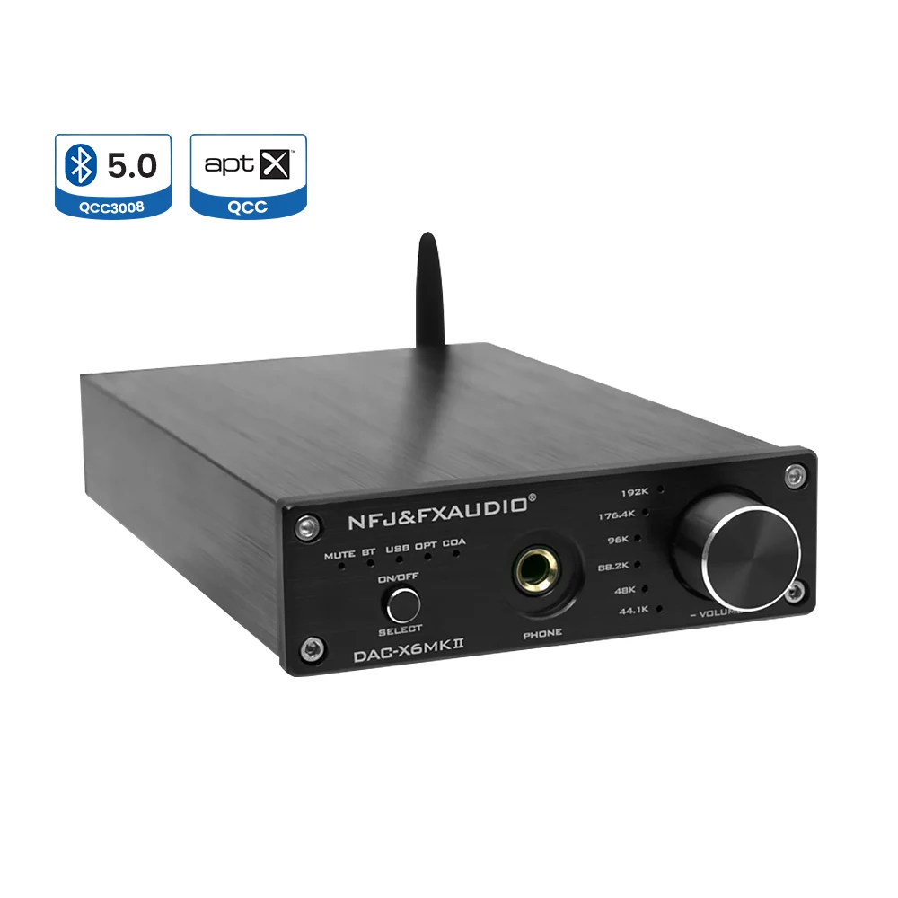 

FX-Audio DAC Decoder HiFi 2.0 Digital-to-analog Audio Converter Bluetooth 5.0 Headphone Amplifier Optical Coaxial 24Bit/192KHz