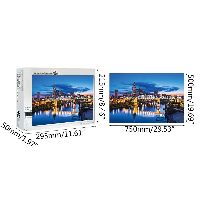 

New 1000 Pieces rich display of lights and colours Puzzles Wooden Jigsaw Puzzles Floor Puzzle Intellectual Game Learning Edu