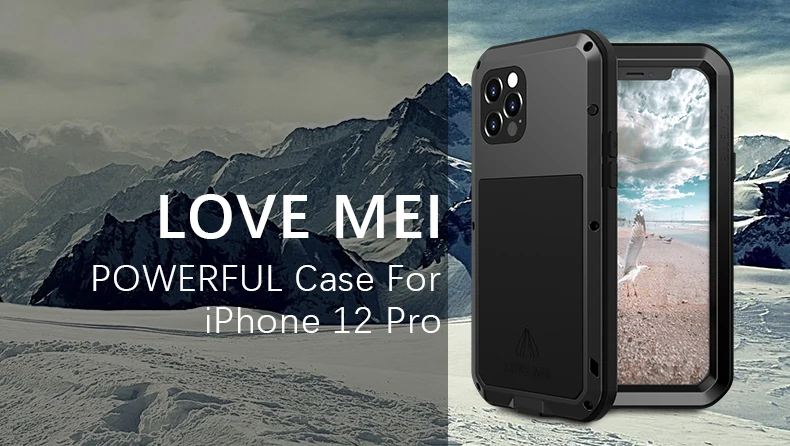 

Waterproof Shockproof Metal Case For Apple iPhone 12 Mini Luxury Aluminum Armor DustProof Swimming Diving Silicone Back Cover
