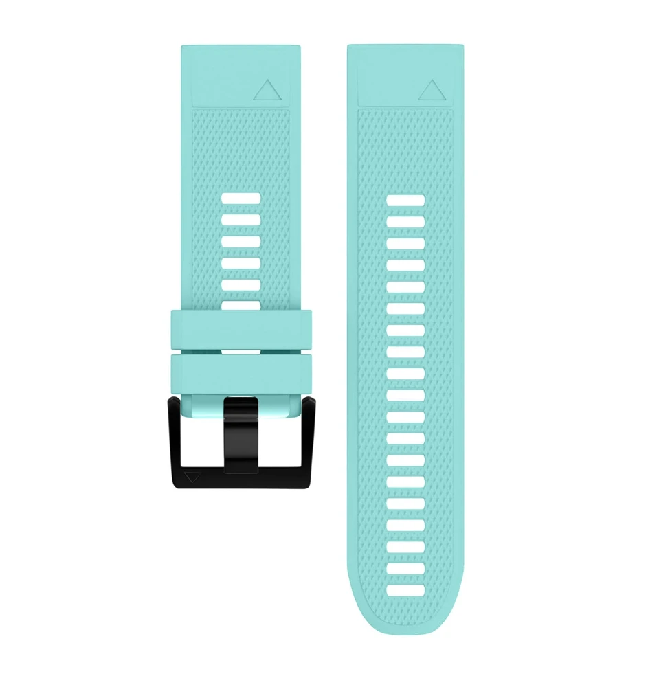 Teal Green 26 мм ремешок для Garmin Fenix 5X/Fenix 3/Fenix 3 HR ремешок для часов спортивные умные часы чистый цвет легко снимаемый силиконовый ремешок для часов - Цвет: Teal Green