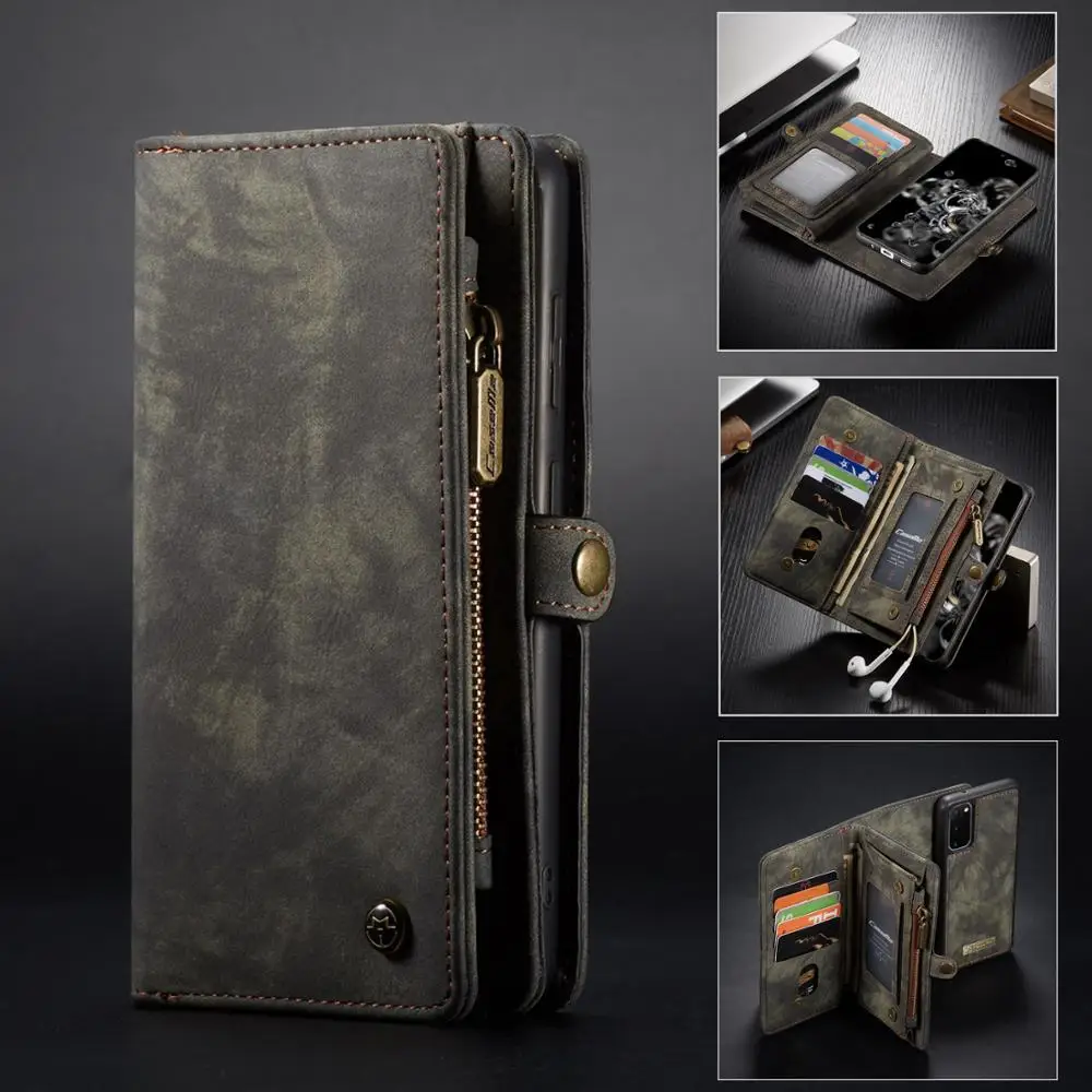 Чехол книжка CaseMe для Samsung Galaxy S20 Plus Ultra Retro из натуральной кожи премиум класса 2 в