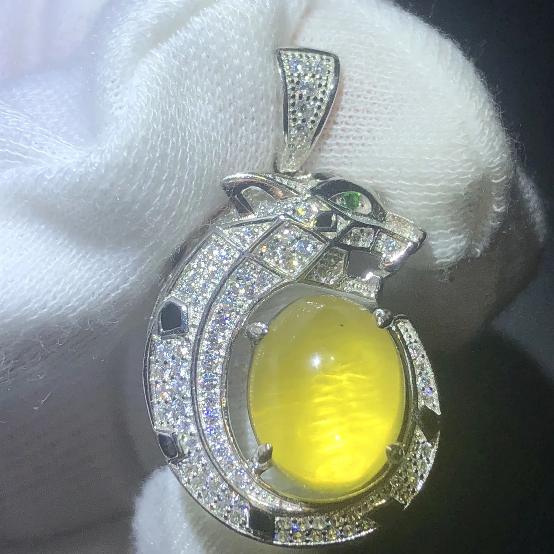 Женское ожерелье с леопардовым принтом серебро 925 пробы 100% натуральный