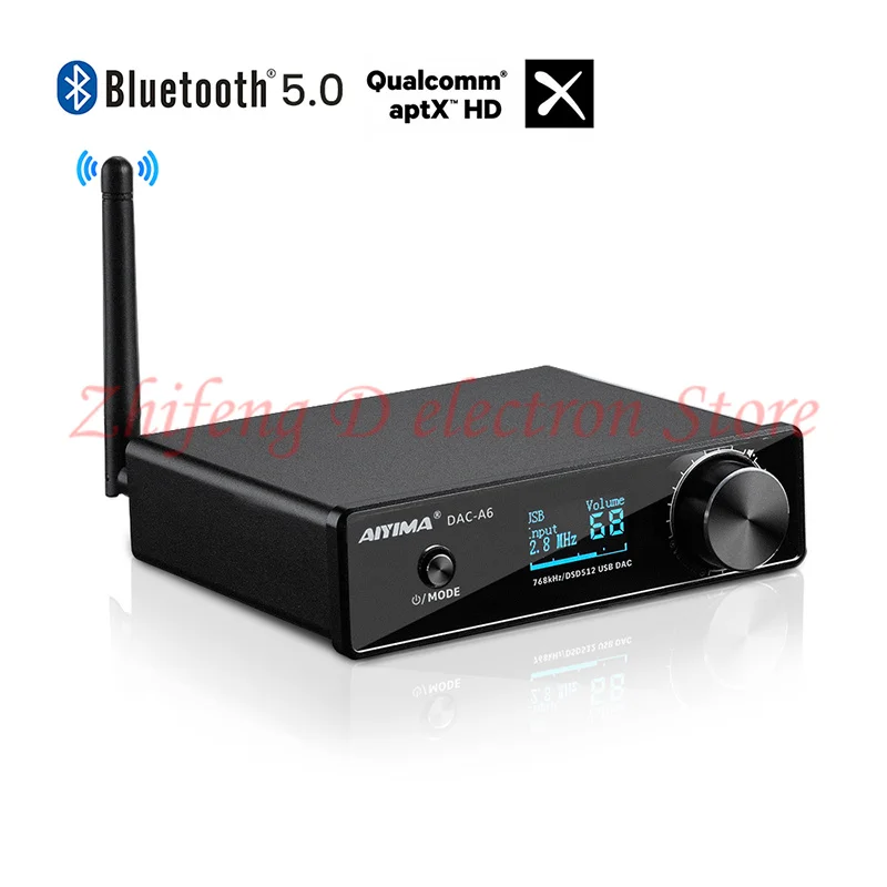 

DCA-A6 Bluetooth 5.0 LDAC ES9038 USB DAC DSD512 decoder, signal-to-noise ratio: 117db, frequency response: 10Hz-40kHz