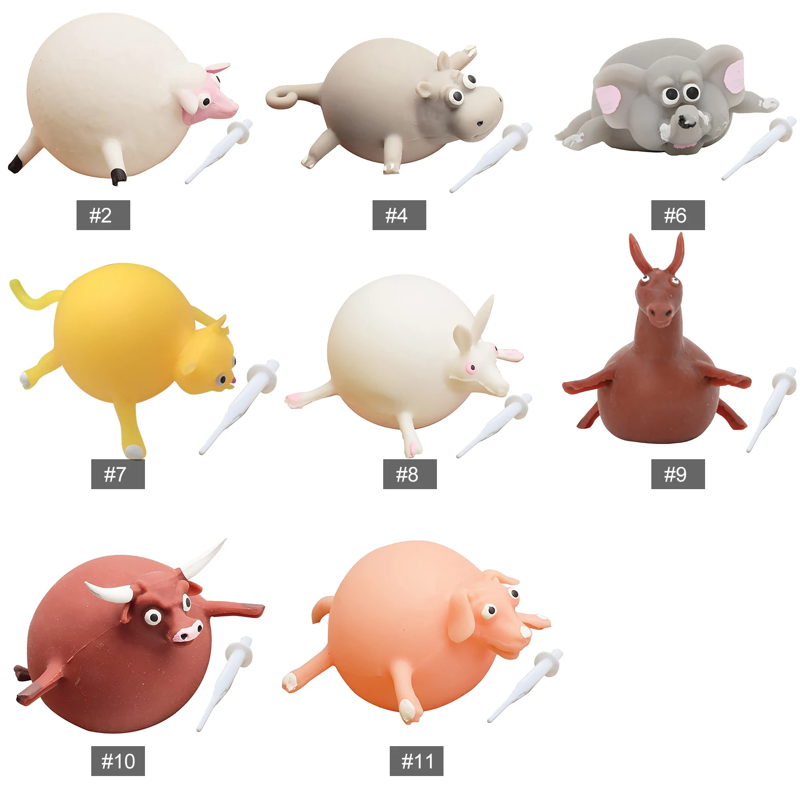 Juguete inflable divertido para ni&ntilde;os, juguete de animales antiestr&eacute;s, mordaza, 11 estilos, novedad-1