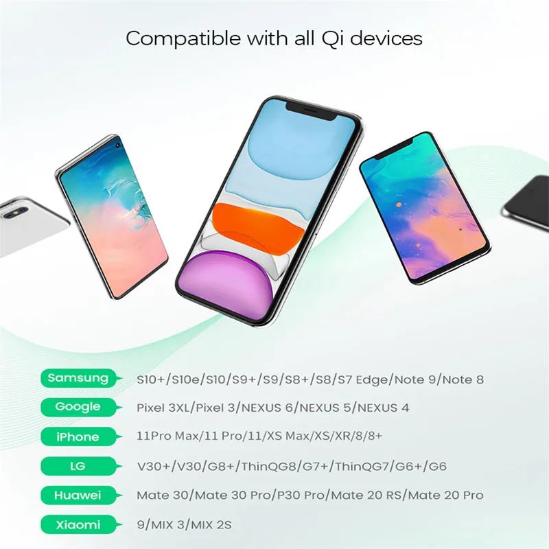 15 Вт вертикальное складное Беспроводное зарядное устройство Qi кронштейн для