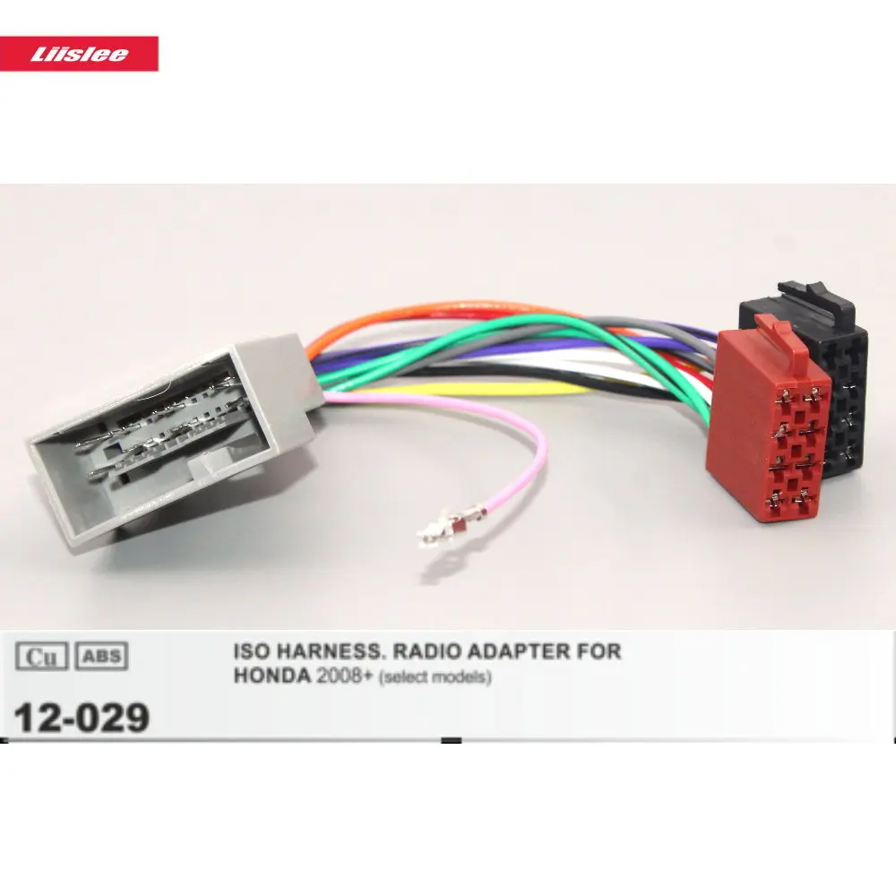 DIN ISO Жгут адаптер для HONDA Elysion/City/Airwave/Freed Car Factory Radio 24 штыря Мужской Кабельный CU-ABS