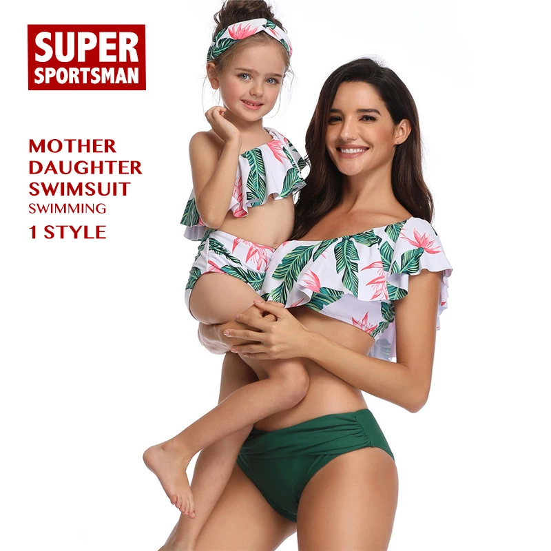 Летний купальный костюм для маленьких девочек женщин сексуальное бикини 2019