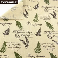 teramila sewing material tissu tablecloth print grass design home textile cotton linen fabric pillow bags curtain cushion pillow