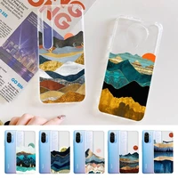 mountain marble moon sun forest tree phone case for xiaomi 10t pro 11 note10lite redmi 5plus 7a 8 k20pro 9a note 9 pro max s 10
