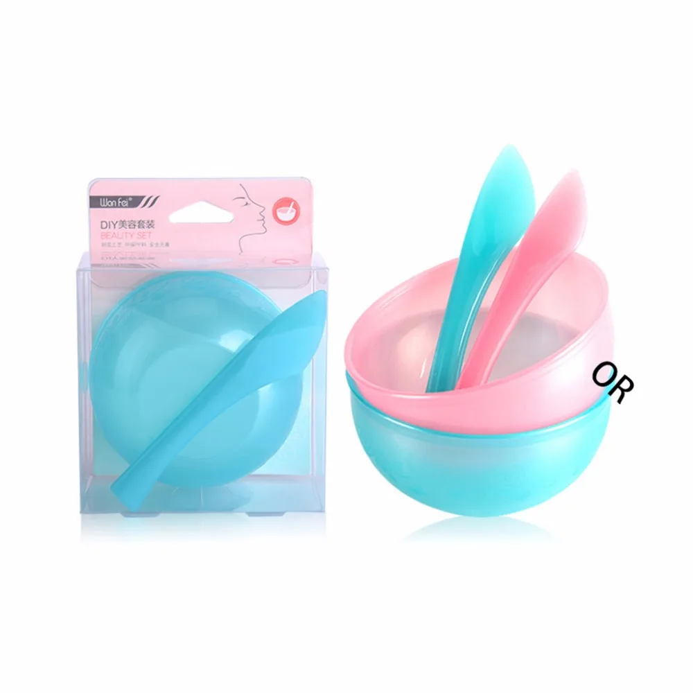 Мода DIY маска для лица чаша крем в пластиковой упаковке ложка набор домашняя