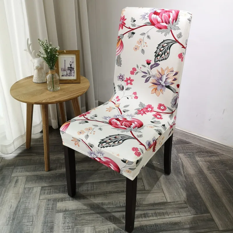Эластичные эластичные чехлы из спандекса с цветочным принтом чехол на стул для