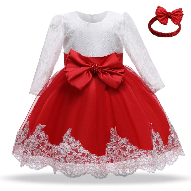 

Toddler Girl Autumn Dress Newborn Birthday Party Dress Infant First Communion Costumes Christmas Dress Baby Girls Winter Clothes
