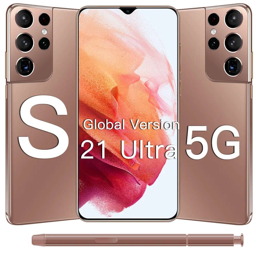 

Smartphones Samsun S21 Ultra 6.7" Full Screen Qualcomm 888 Global Version Android 11 512G Dual Card Deca Core Mobile Phone
