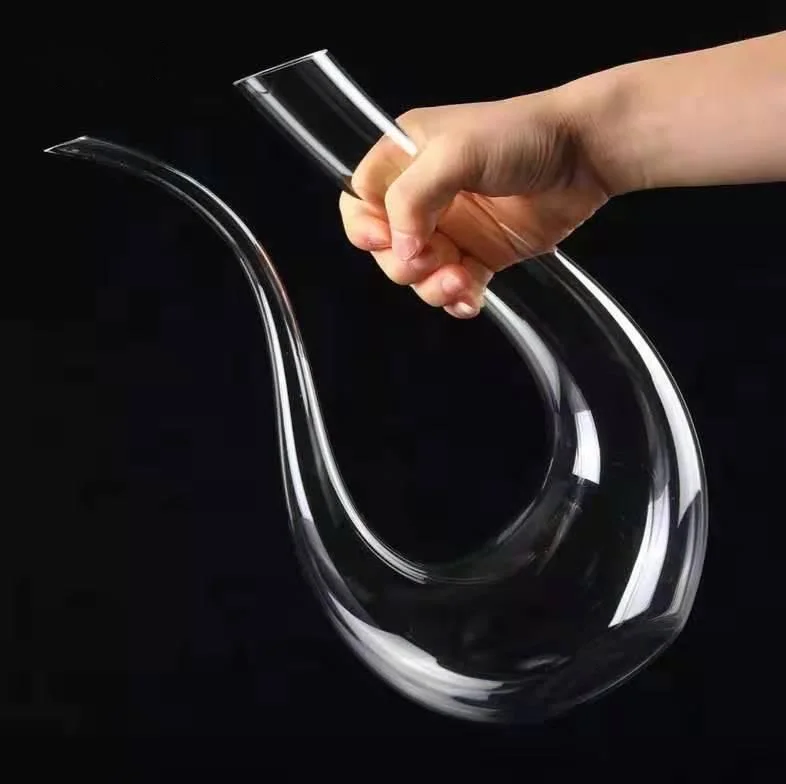 

Crystal U-shaped 1500ml Wine Decanter Harp Swan Decanter Creative Wine Separator Clear Wine Aerator Glass Wine Decanter Bottle